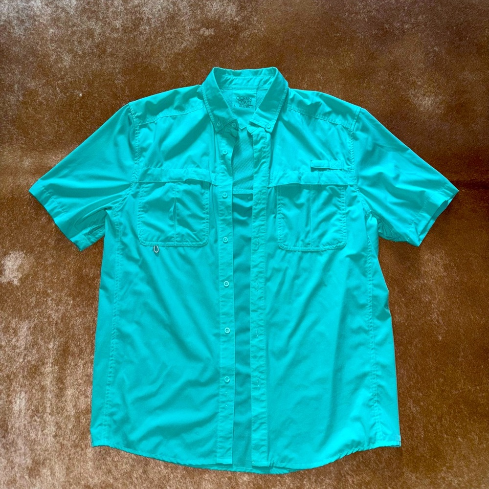 Ocean + Coast Men's Turquoise Fishing Shirt